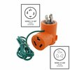 Ac Works L14-30P 30A 4-Prong Generator Plug to 10-30R 3-Prong Dryer Outlet ADL14301030